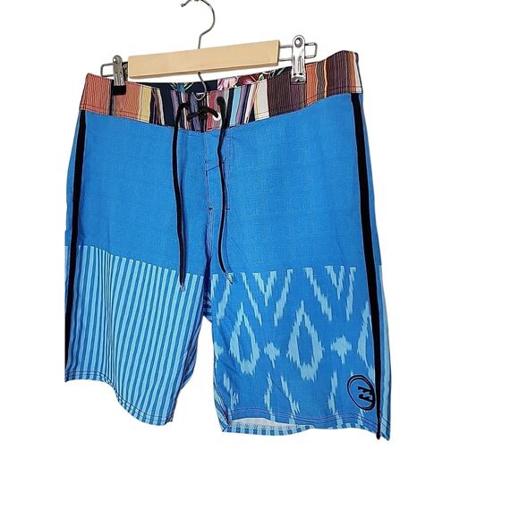 Billabong Platinum X Swim Trunk Surf Board Shorts Blue Mens Size Approx 32 EUC - Picture 2 of 9